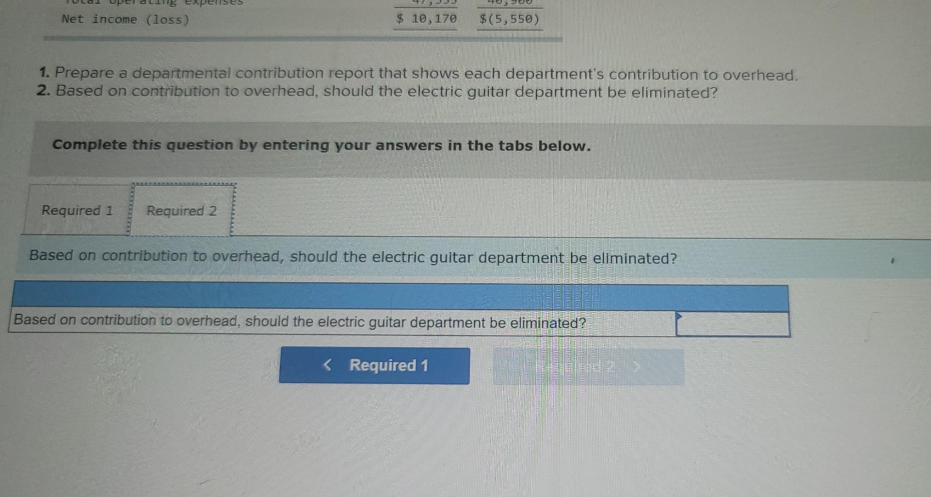 The company classifies advertising, rent, and utilities expenses as indirect. Electric $83,000