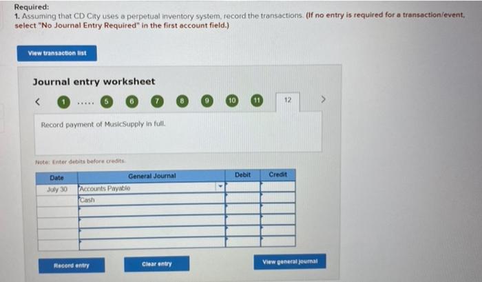statement using a perpetual inventory system (L06-2, 6-5) The following information applies