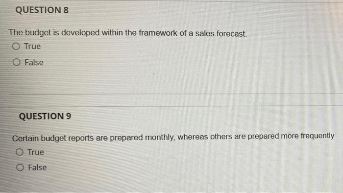 False QUESTION 3 The order of a typical planning system Mission, Operating
