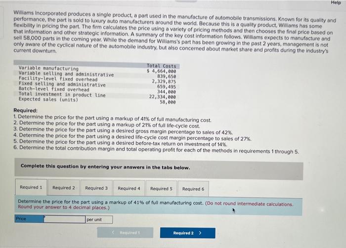 Please complete one through six as they are all a part of