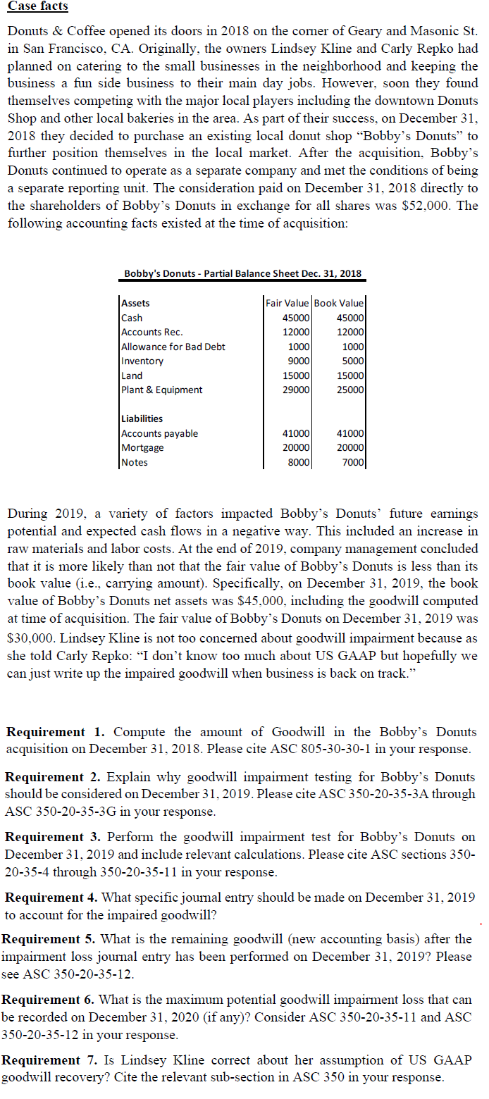 Case facts Donuts & Coffee opened its doors in 2018 on