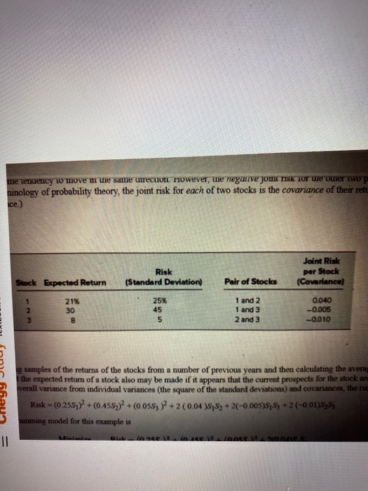 has the highest expected return and stock 3 has by far the