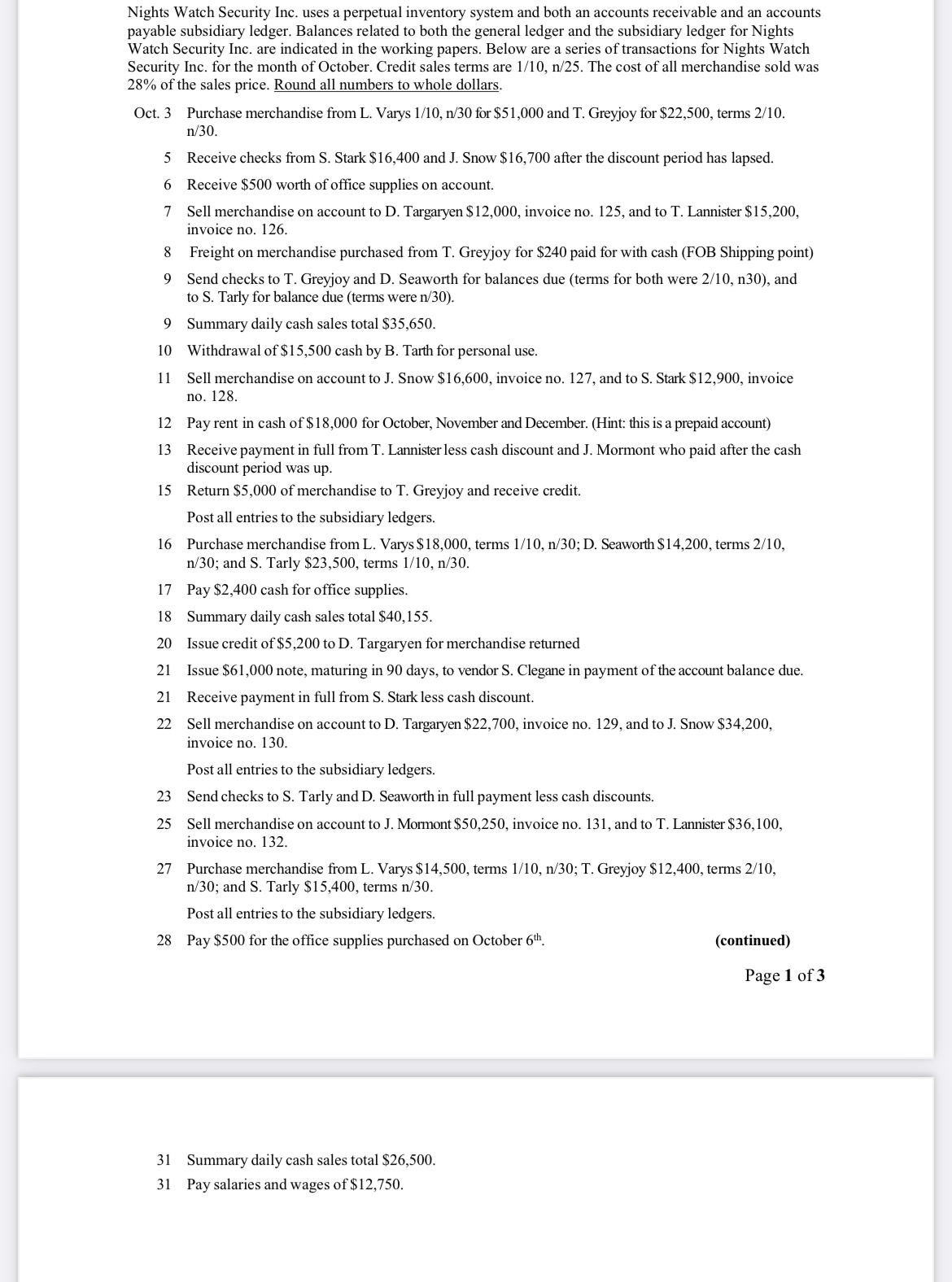 is your own. This is not a group project, you are being