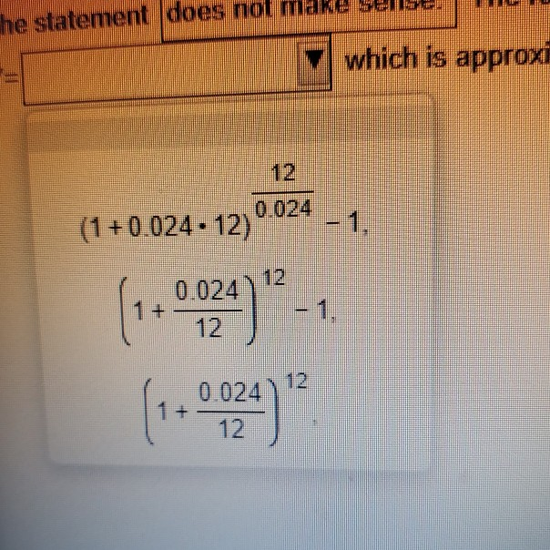 complete the sentence below. Substituting these values in the formula for produces