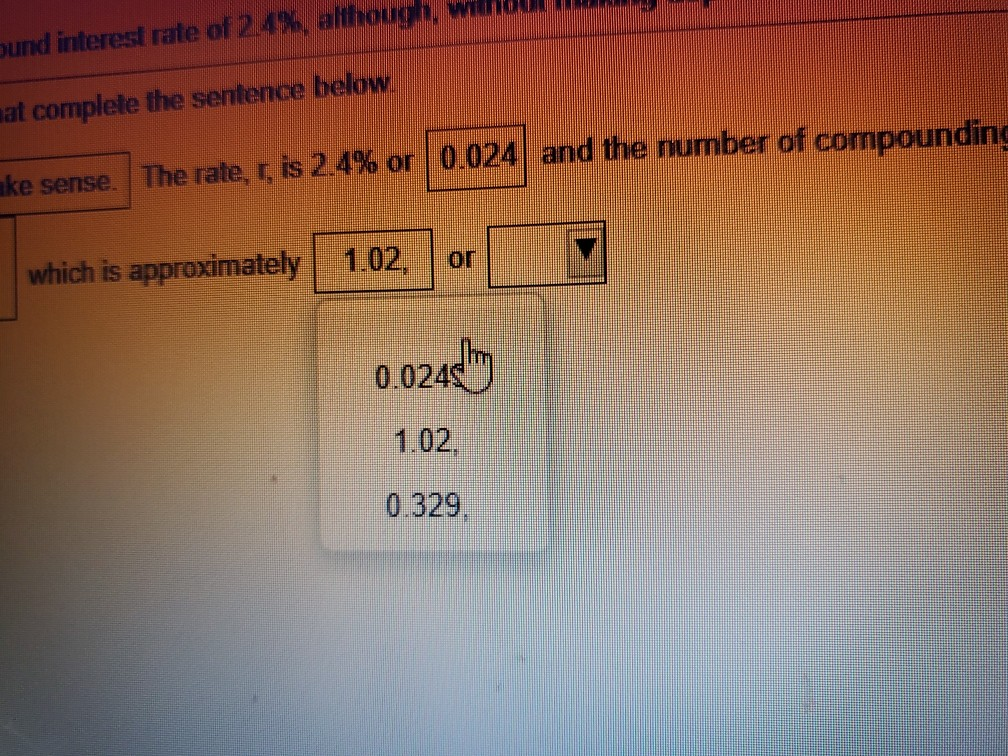 The statement does not make sense. The rate, t, is 2.4% or