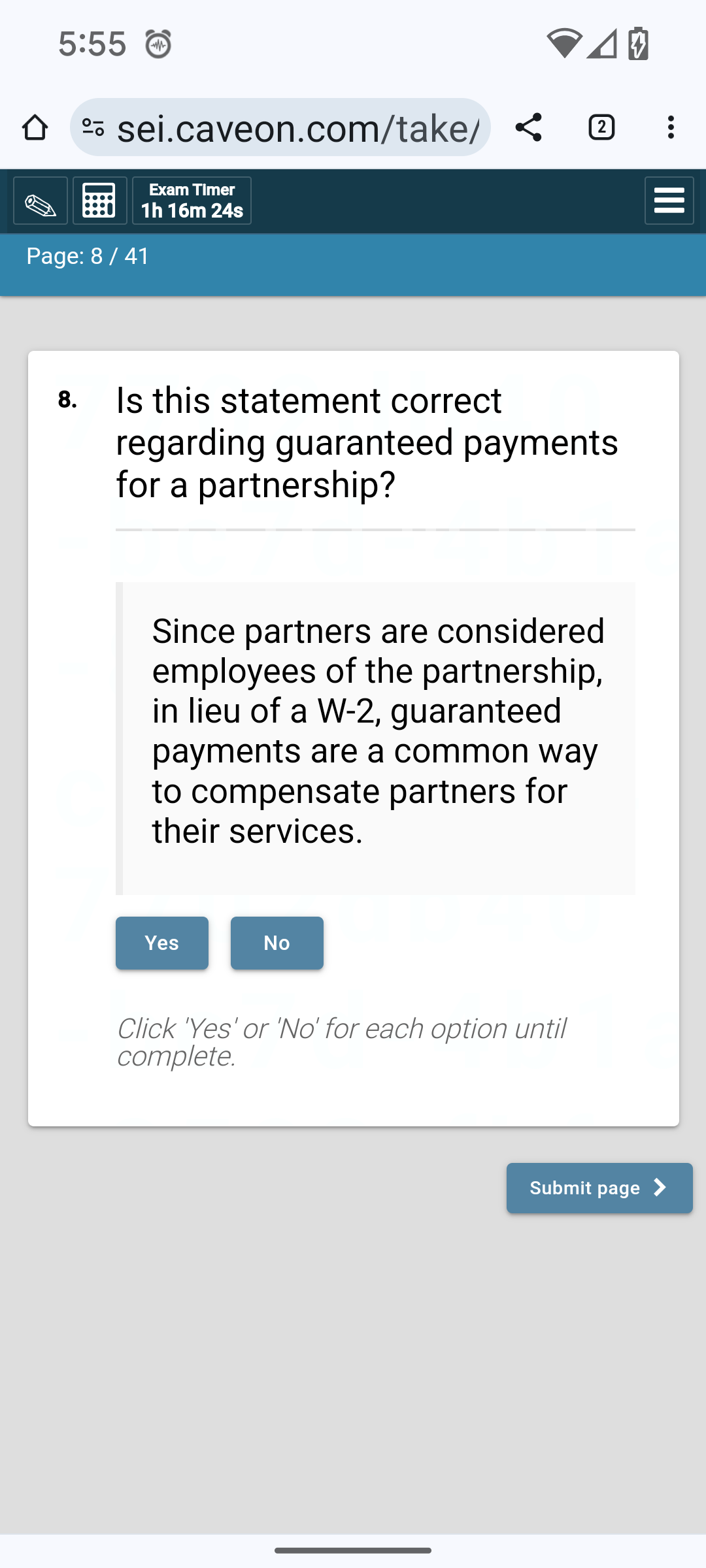  Is this statement correct regarding guaranteed payments for a partnership? Since