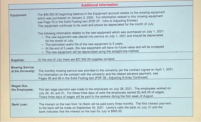 from 1st Bank by signing a 24 month note. (As an example