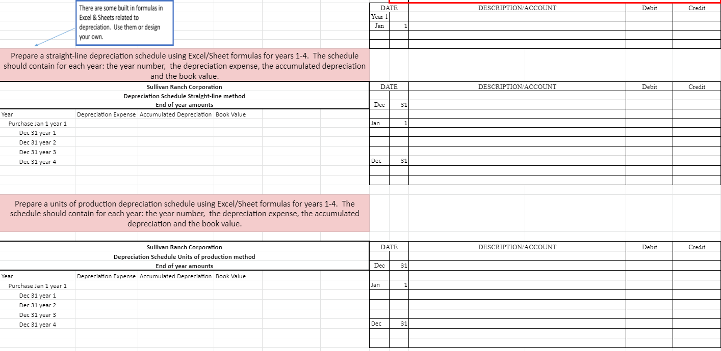 use of Excel/sheets capabilities by using as many formulas and functions as