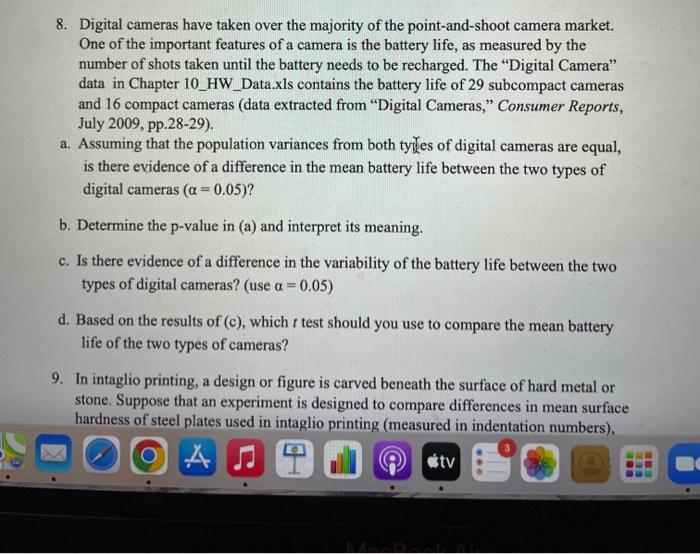 please help . answer in excel and show steps please 8. Digital