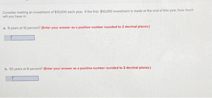 please help. urgent. thank you so much. Consider making an investment of