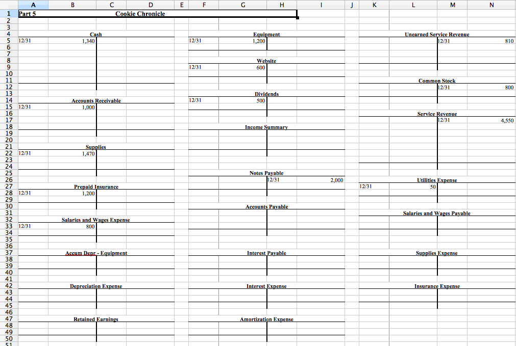 Cookie Creations. As of December 31, Cookie Creations year-end, the following adjusting