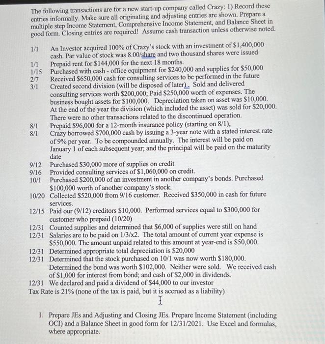  Income statement and balance sheet please 