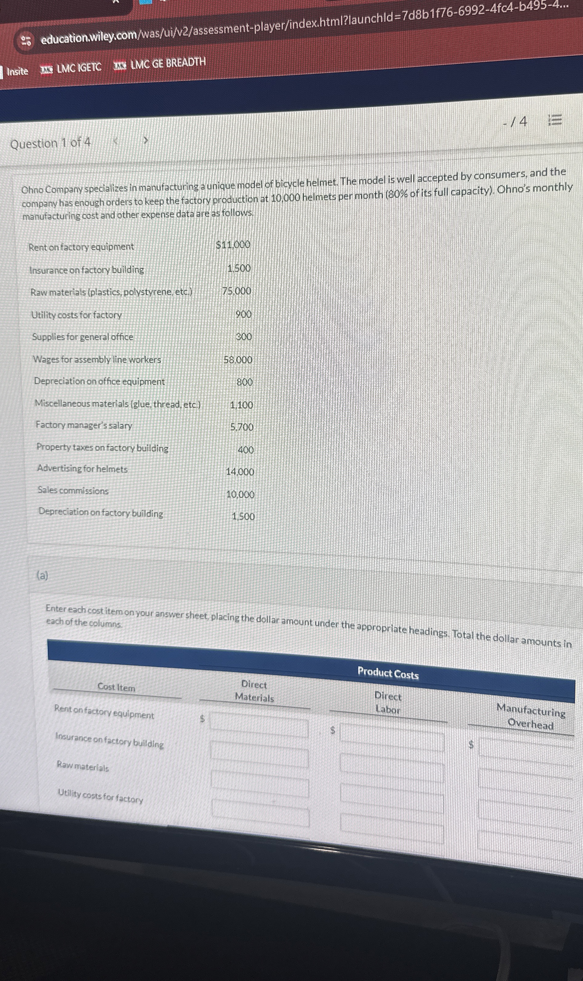  education.wileycom/was/ui/v2/assessment-player/index.html?launchld=7d8b1776-6992-4fc4-b495-4... Insite LMCIGETC LMC GE BREADTH -4 Question 1 of 4