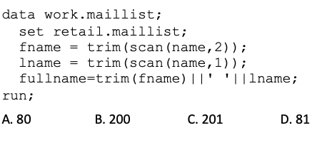 Suppose you need to create the variable FullName by concatenating the values