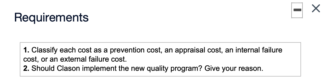 suppliers who commit to on-time delivery of perfect-quality materials 31,000 60,000 Data