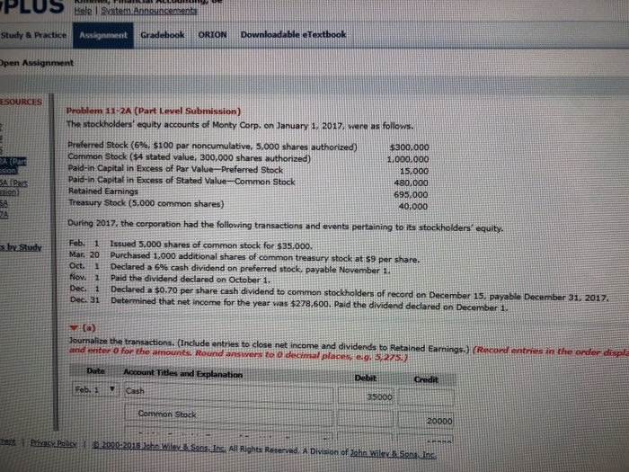  Study & Practice Gradebook ORION Downloadable e Textbook pen Assignment ESOURCES