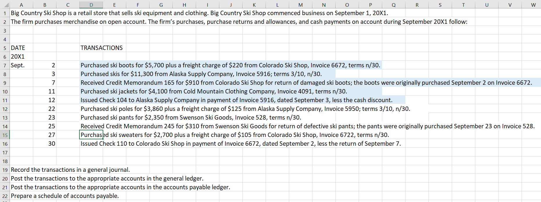 excel format please Q U V W A B D E F