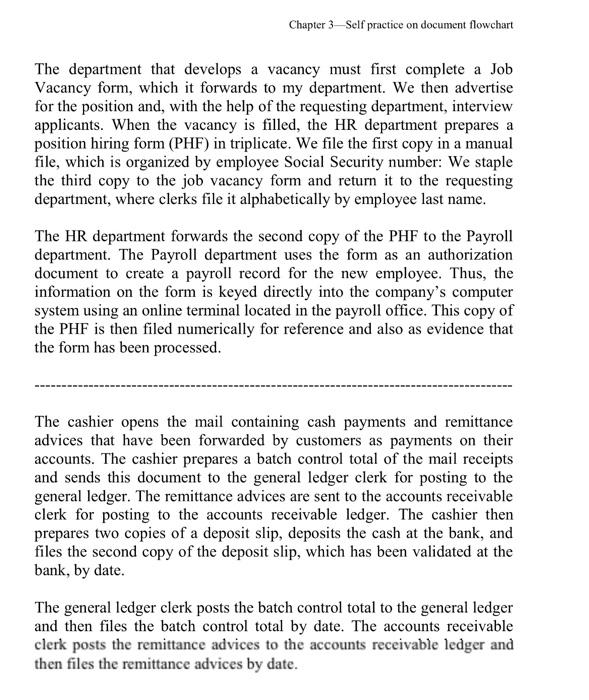 upload a document flowchart Chapter 3 -Self practice on document flowchart The