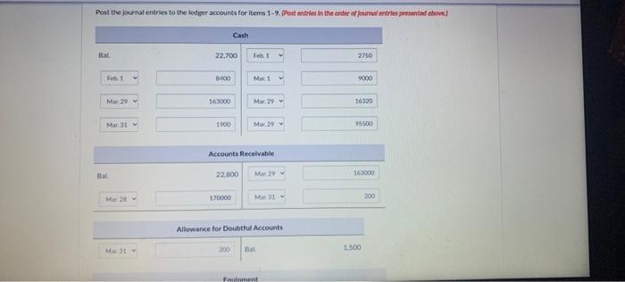 9000 2750 Cash 6250 Accounts Payable 1 3. 3. 9000 Patents 9000