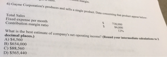 following data concerning its most caron Con onth of operations: Selling price