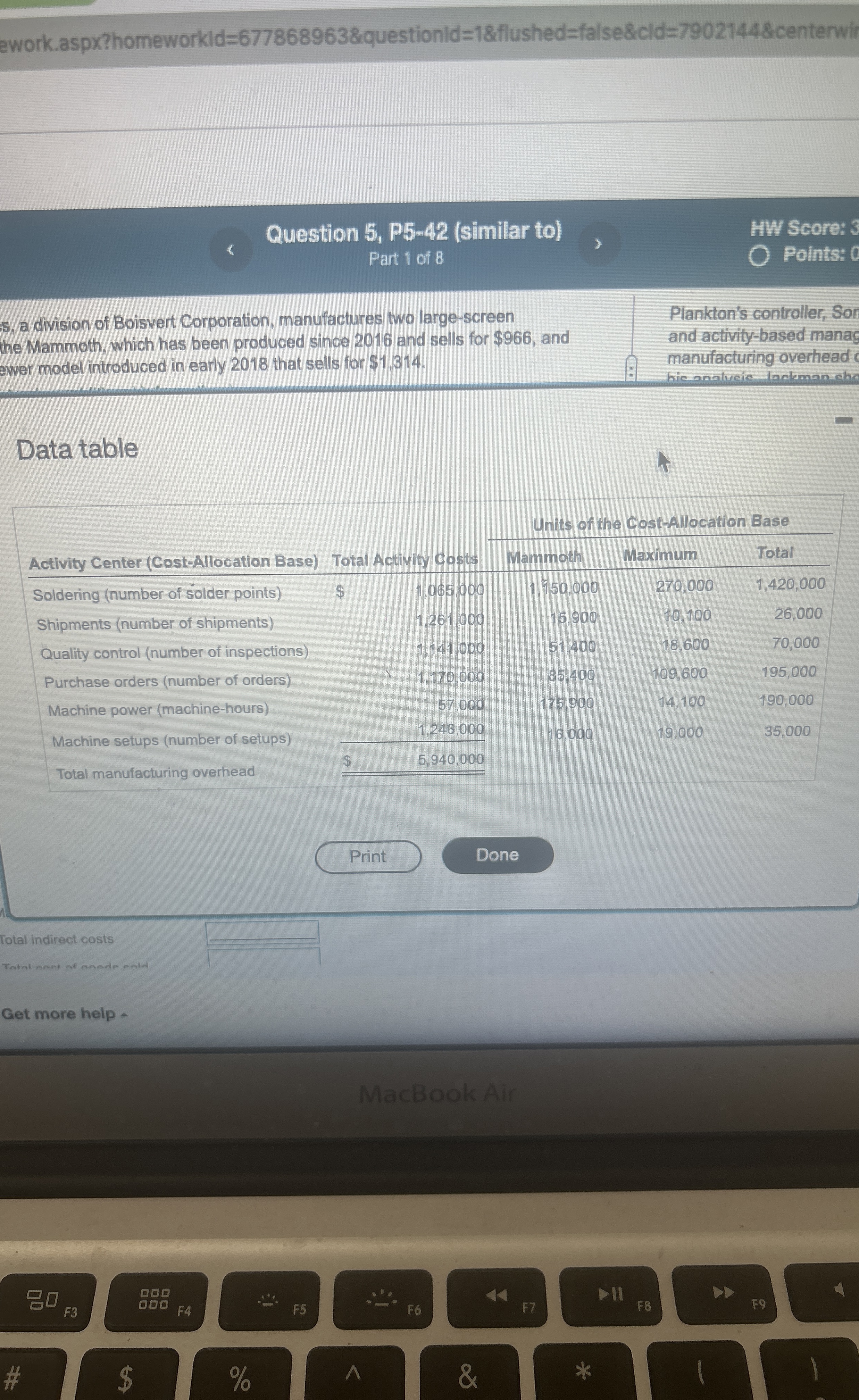  Question 5, P5-42(similar to) HW Score: 37.56%,37.56 of 100 points Part