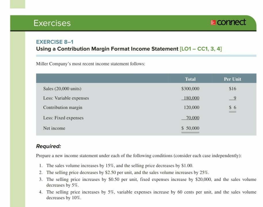  please help me to solve this Exercises EXERCISE 8-1 Using a