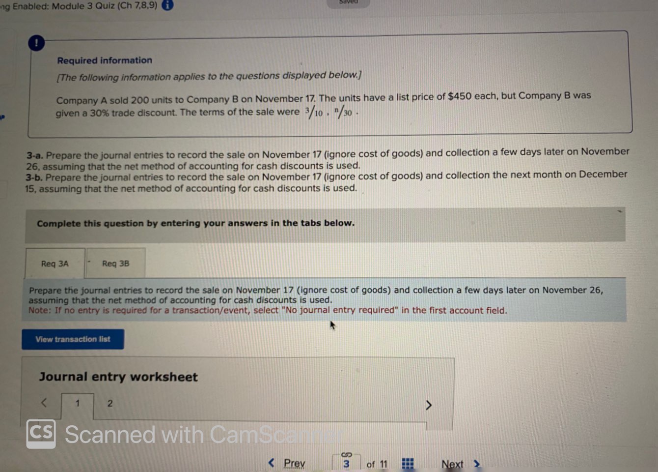 ng Enabled: Module 3 Quiz (Ch 7,8,9) i 1 Required information