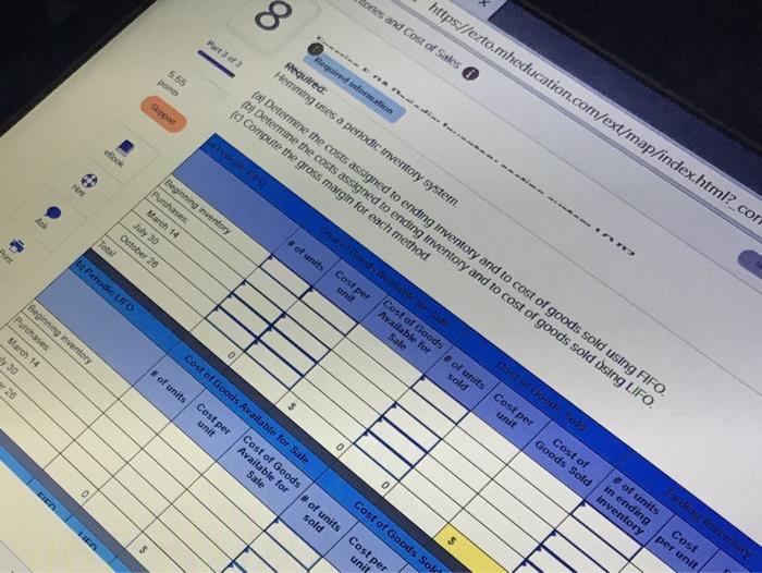 the following information for the Exercises below. Required information 190 units @