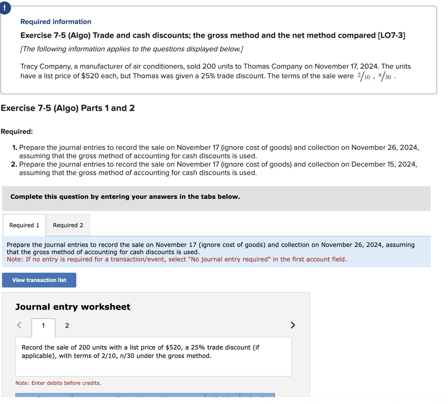  *there are two required fields, two parts to each. Required information