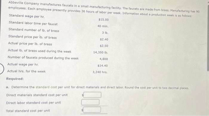 following data relating to direct materials cost for October of the current