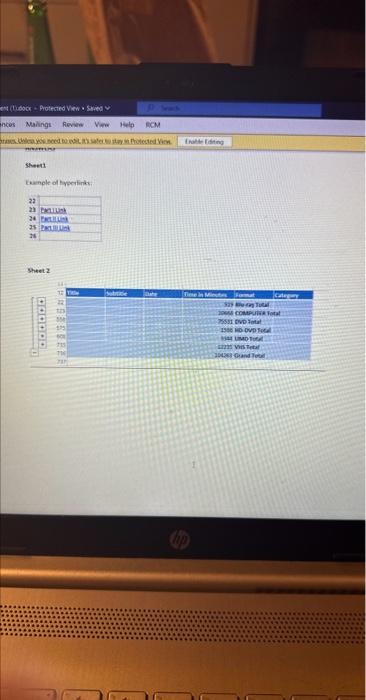 by Time in Minutes (shortest to longest). (2 marks) 2. Add subtotals