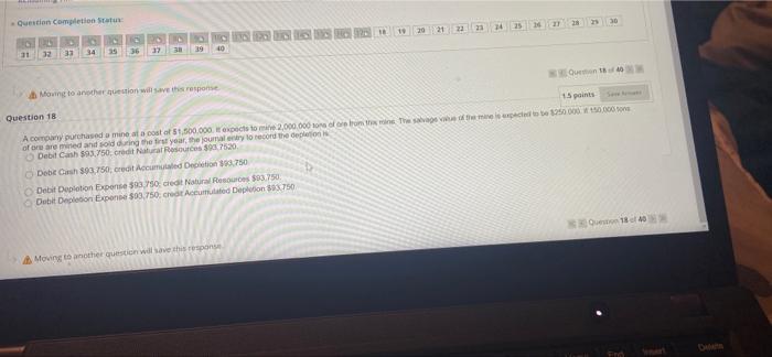  Question Completion Status 32 11 33 34 35 36 Moving to