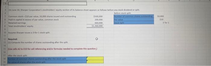Please include how you calculated these numbers. thank you On dune 30,