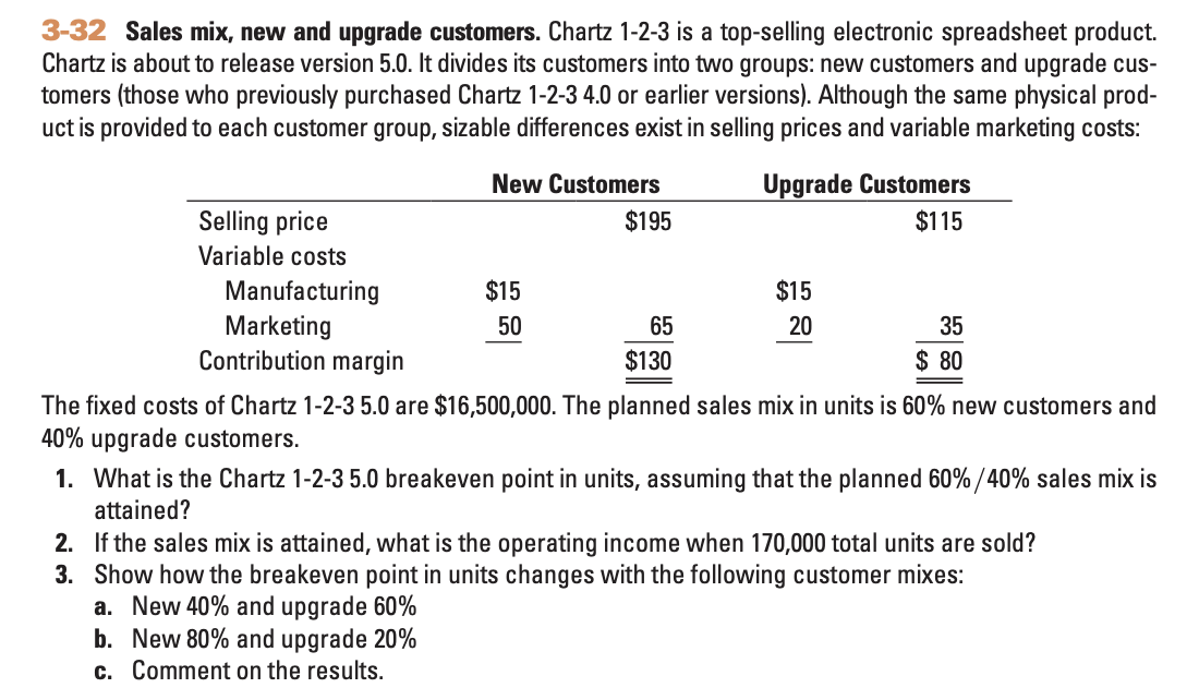 3-32 This is ONE question. Please read and answer ALL parts of