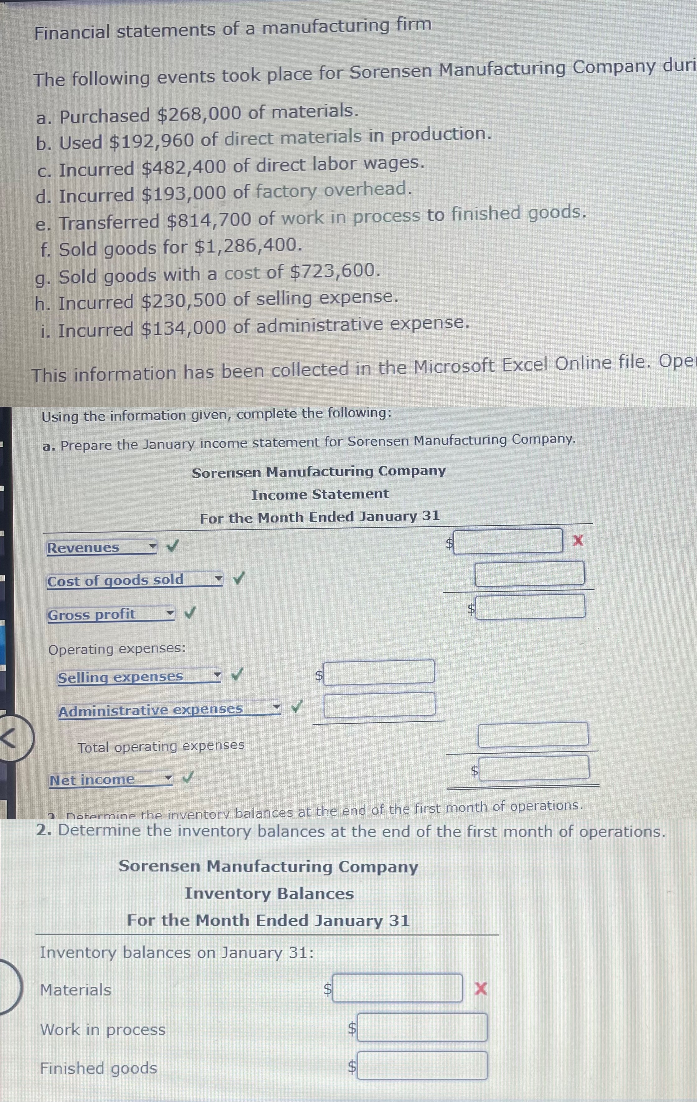  Accounting question. Show solutions 