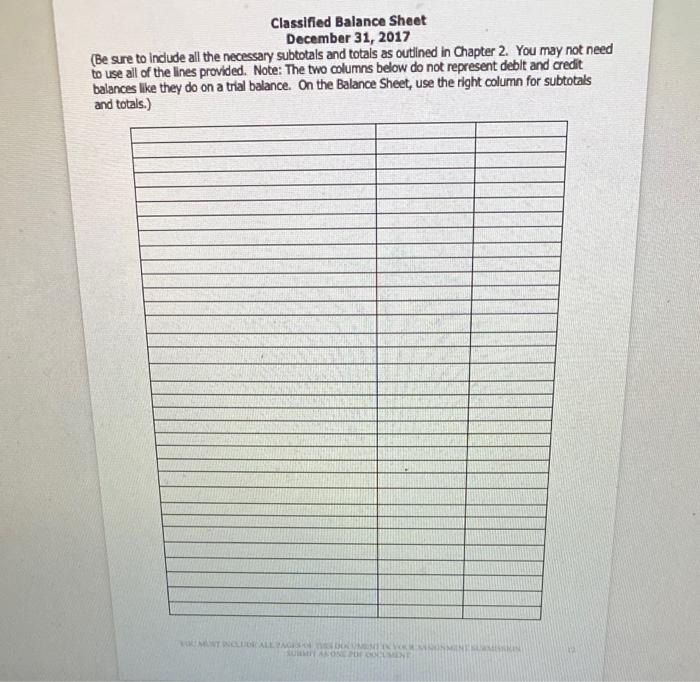 Second Trial Balance HERE. Quagmire Company Adjusted Trial Balance December 31, 2017