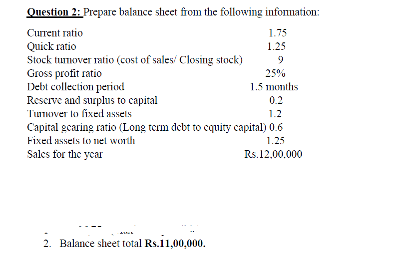 The above question is needed to be solved in excel. Question 2: