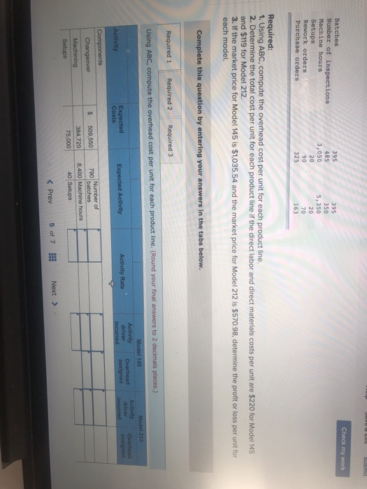 Help Save& Exit 5 Check my work Exercise 17-9 Using ABC to