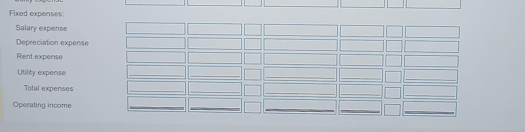 requirements. Requirement 1. Prepare the income statement performance report. Note: The master