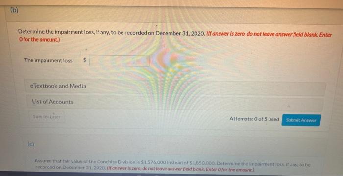 the following balance sheet at the time of the acquisition. It was