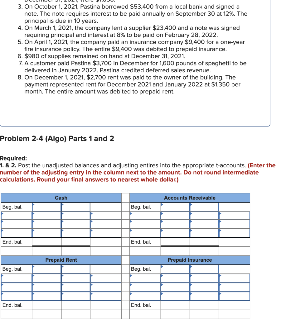 balance [LO2-4, 2-6, 2-7, 2-8] [The following information applies to the questions