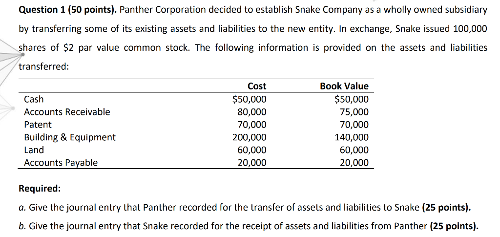 Please make sure the answer is correct 100% Question 1 (50 points).