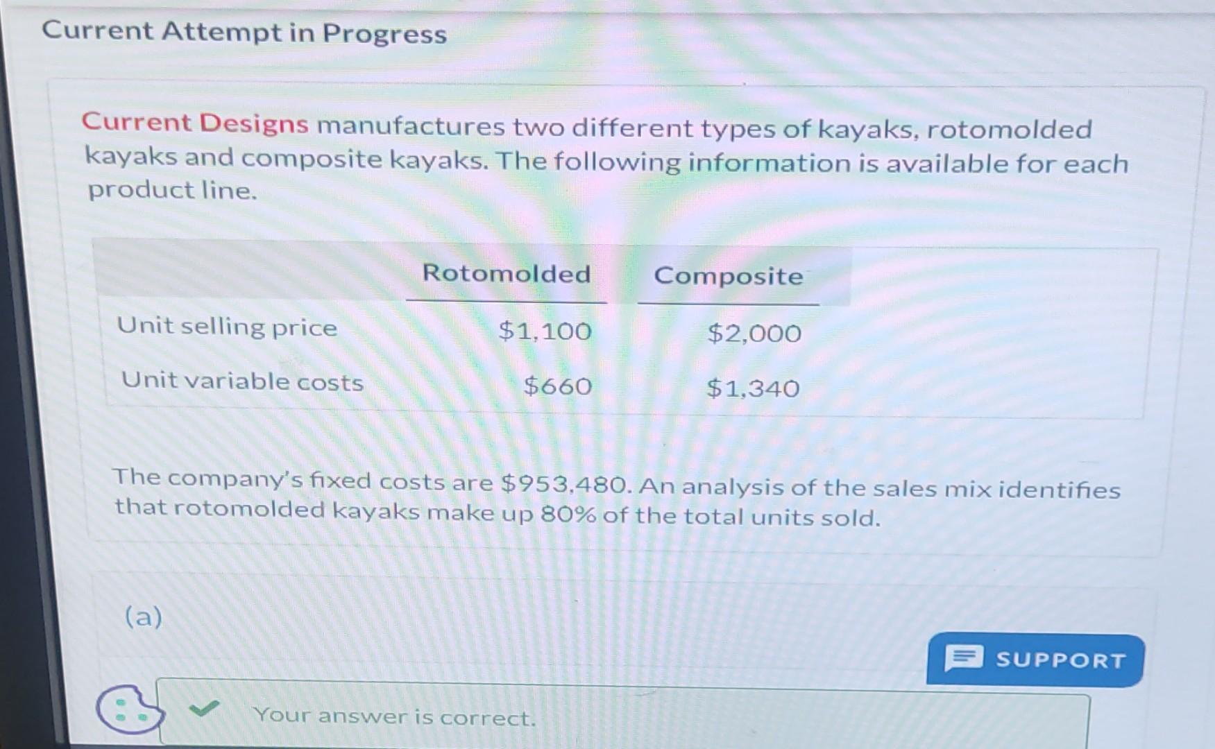  Current Attempt in Progress Current Designs manufactures two different types of