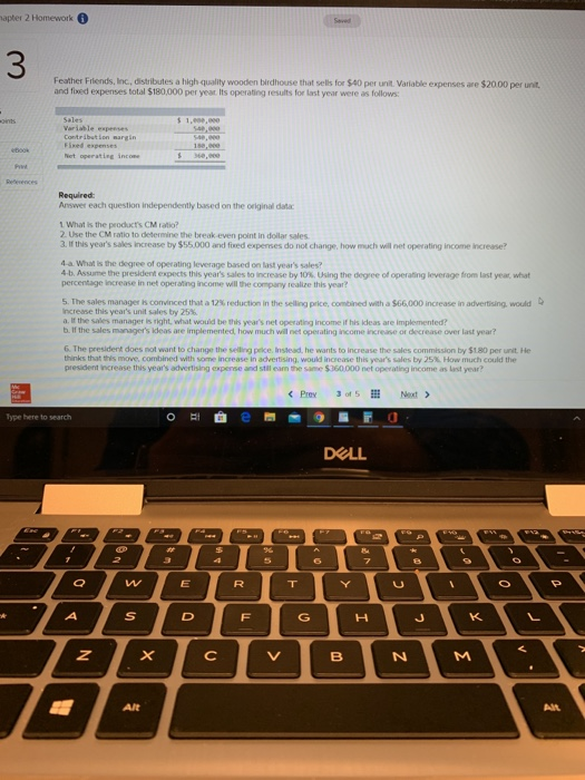  apter 2 Homework 3 Feather Friends, Inc, distributes a high quality