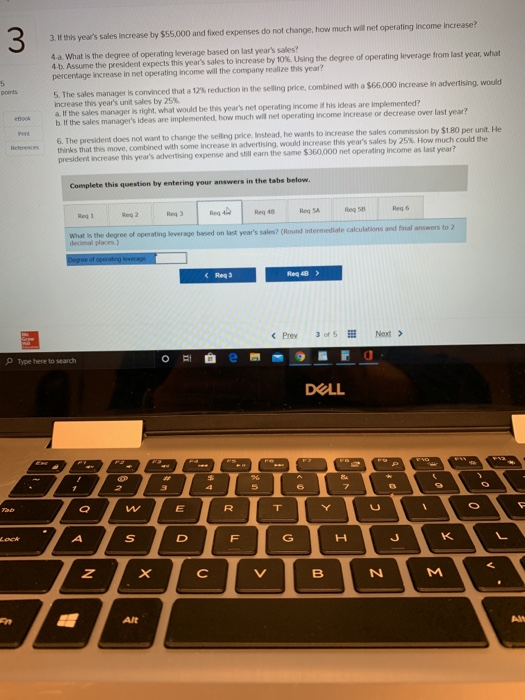 margin 5. 188, M. Het operating income $ Pw Required: Answer each