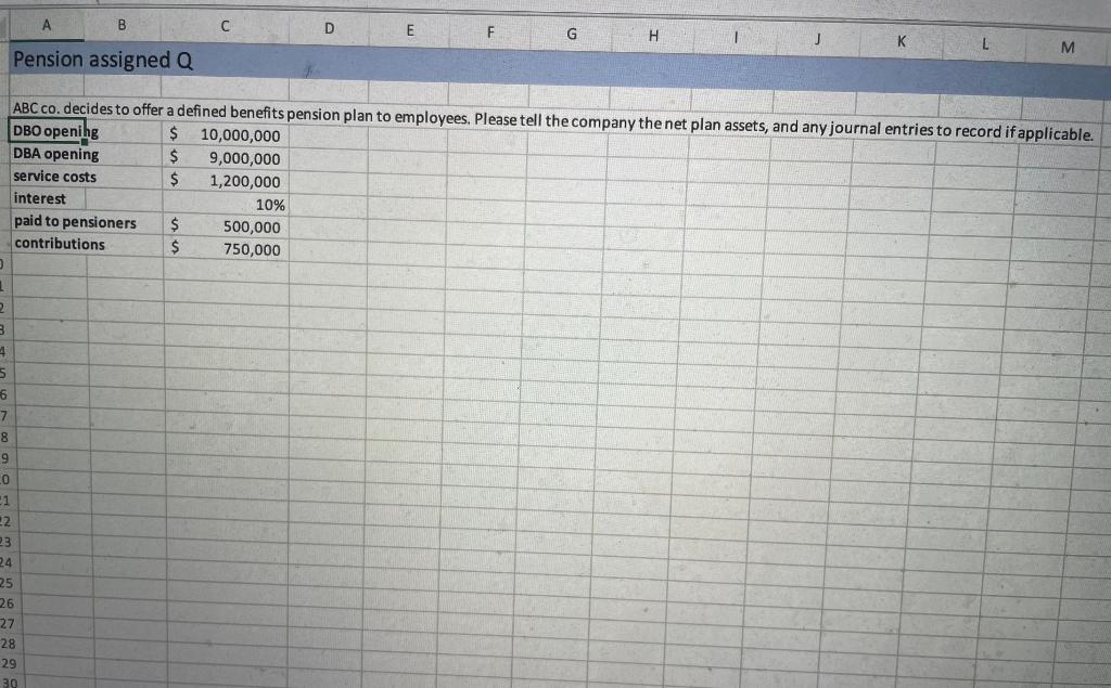 B D E F G H J K L M Pension