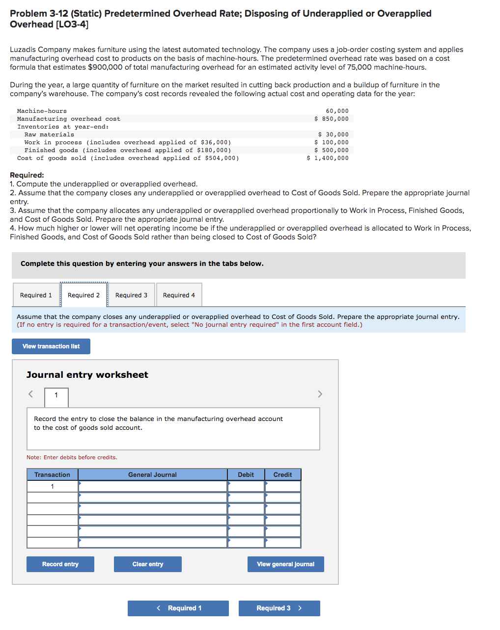 Overhead (LO3-4] Luzadis Company makes furniture using the latest automated technology. The