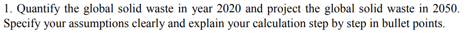 the data used can be from the internet/assumption with explaining. I