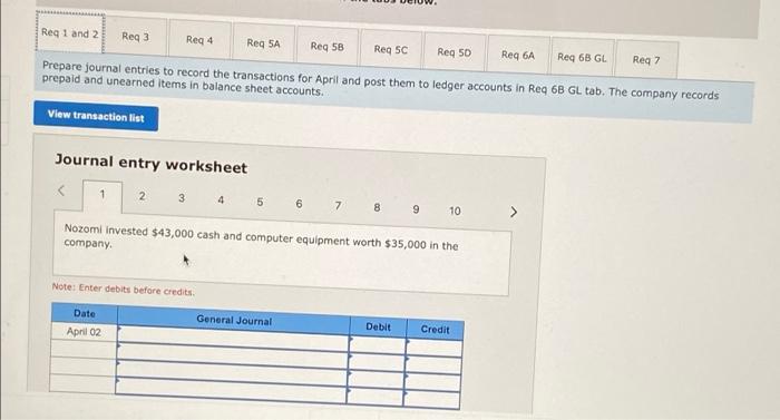 space by paying $1,600 cash for the first month's (April) rent. April
