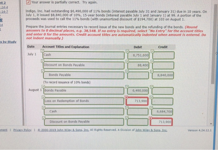  Your answer is partially correct. Try again. nt 2 14-4 14-7